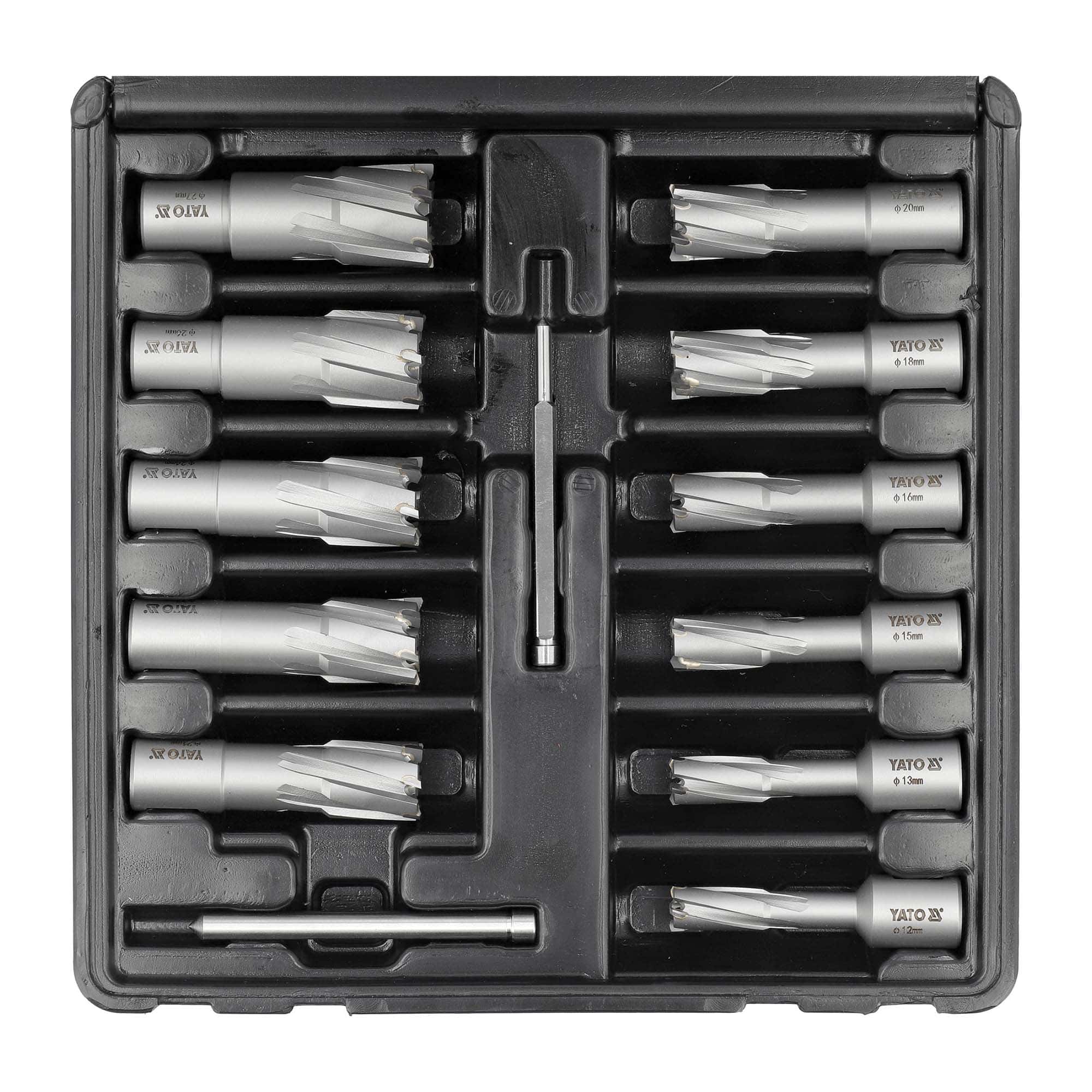 Reikäjyrsinsarja TCT 12–27 mm 13 osaa, Yato - Image 2