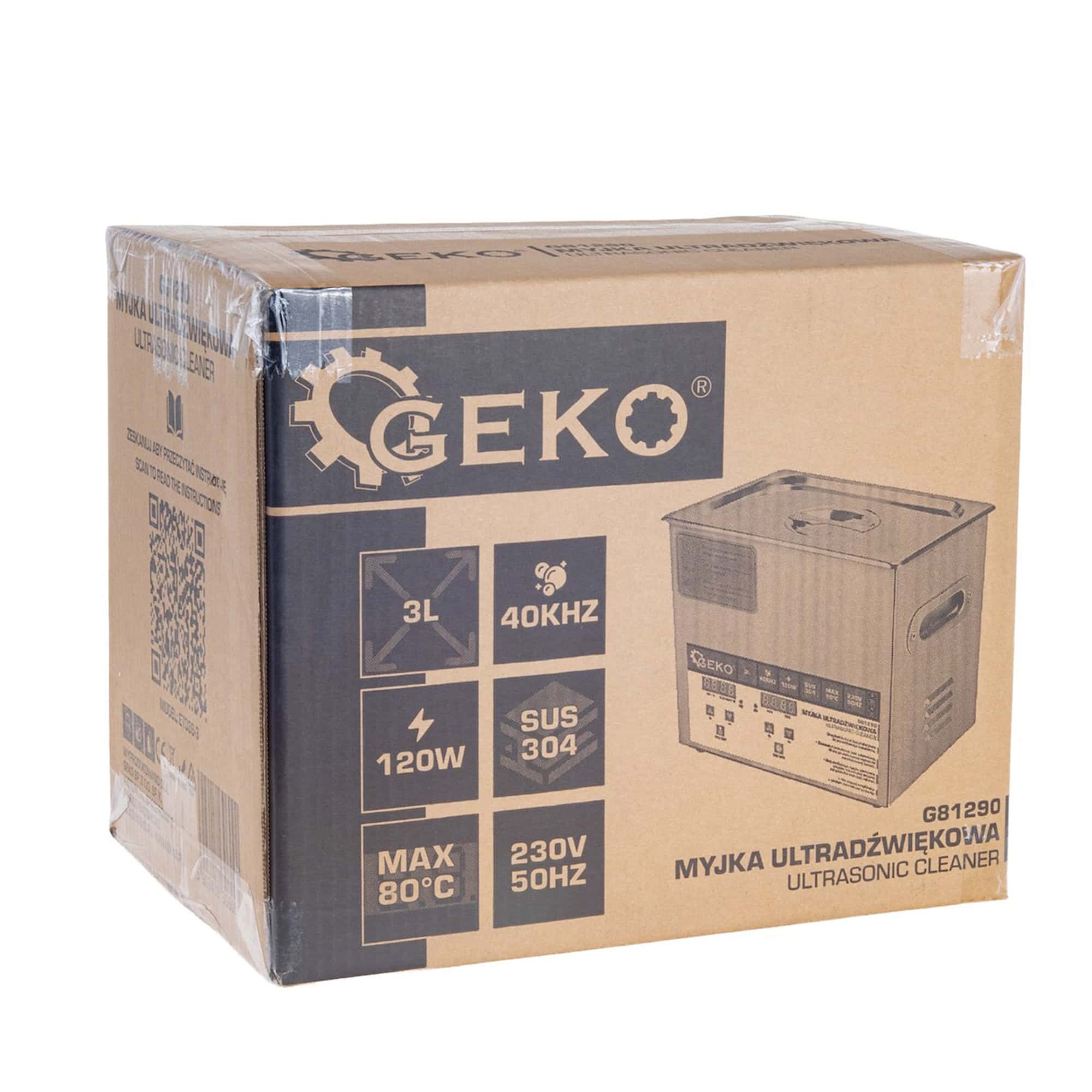 Ultraäänipesuri 120W 3 L, Geko - Image 7