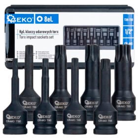 Voimahylsysarja Torx 1/2" T30-T80, Geko