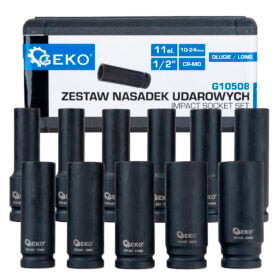 Voimahylsysarja pitkä 1/2" 10-24 mm, Geko