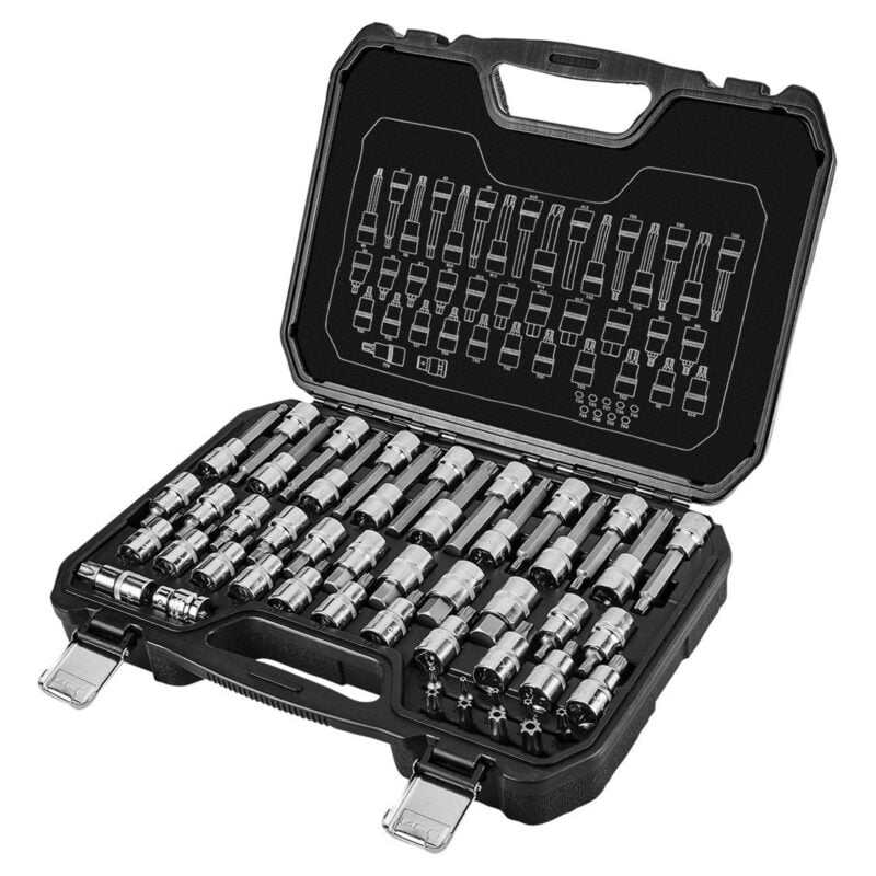 Kärkihylsysarja 1/2" Torx / Hex / XZN 49-osaa, Neo Tools.