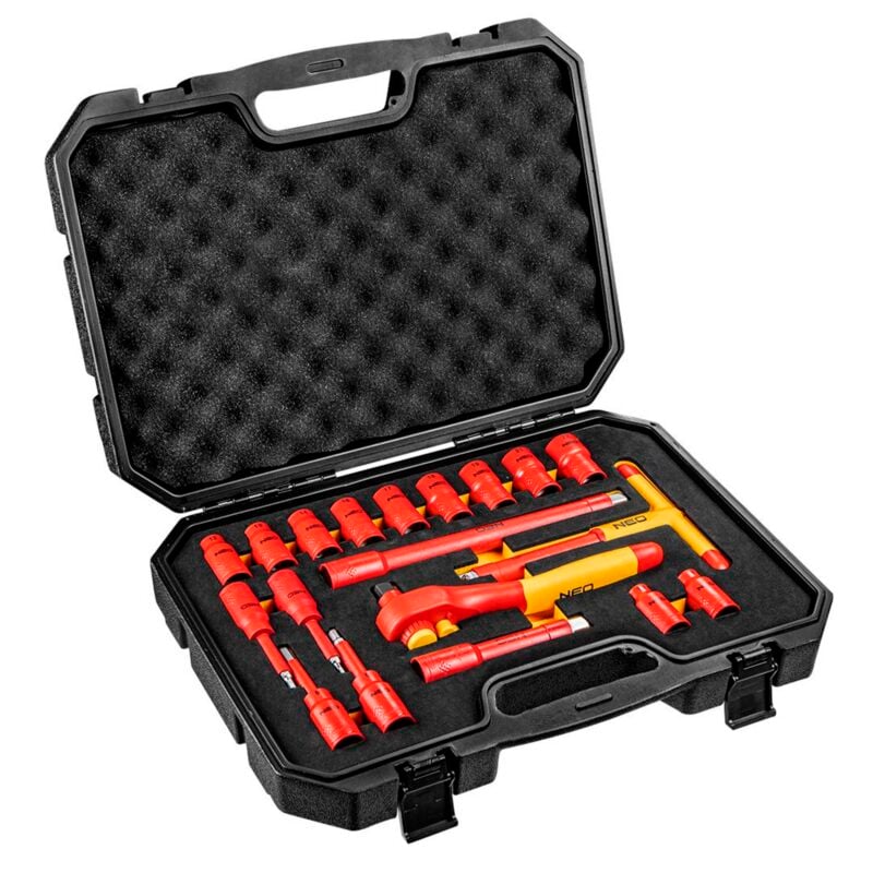 Hylsyavainsarja eristetty 1/2" 19-osaa, Neo Tools.